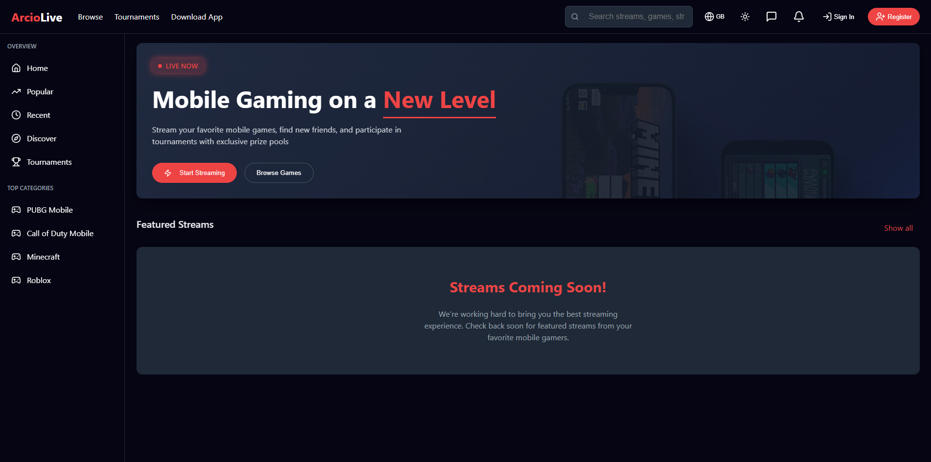 Arcio Live Dashboard